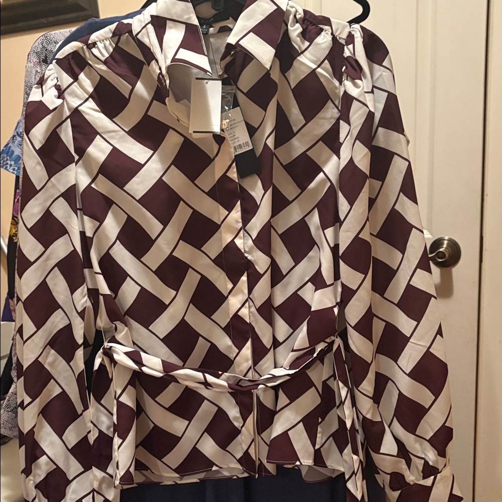 TOCCIN  long sleeve tie-neck top - Picture 3 of 4